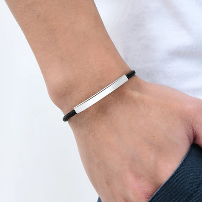 Bracelet pour homme cordage inox