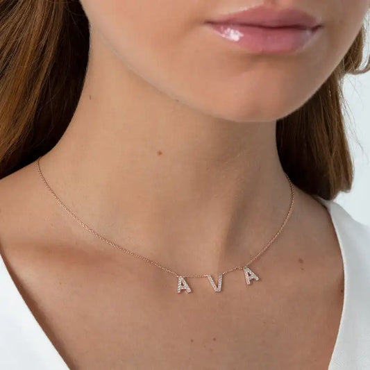 Collier prénom lettrage